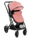 Комбинирана бебешка количка 3 в 1 KikkaBoo - Alba, с трансформираща седалка, розова - 1t