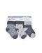 Комплект бебешки термо чорапи Kikka Boo - Памучни, 9-12 месеца, 3 чифта, сиви - 1t