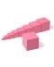 Комплект кубчета Smart Baby - Кула на Монтесори, 0.7-7 cm, розова - 1t