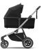 Комбинирана бебешка количка 2 в 1 Thule - Sleek, Midnight Black Aluminum - 3t