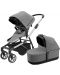 Комбинирана бебешка количка 2 в 1 Thule - Sleek, Grey Melange Aluminum - 1t