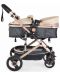 Комбинирана бебешка количка Moni - Ciara, бежова с черно - 8t