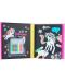 Комплект неонова книжка за оцветяване Depesche Top Model Ylvi -  С 5 цвята флумастери  - 2t