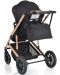 Комбинирана бебешка количка Moni - Thira, черна - 7t