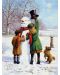 Комплект за рисуване с акрилни бои Royal - Снежен човек, 22х30 cm - 1t