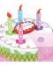 Игрален комплект Lelin - Дървена сметанова торта за рожден ден - 3t
