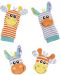 Комплект гривни-дрънкалки и чорапки Playgro - Джунгла Refresh, 0м+ - 1t
