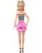 Кукла Barbie Fashionistas - С черно-бял потник и розова пола - 2t