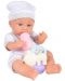 Кукла-бебе Moni - Със сиво одеялце и аксесоари, 36 cm - 2t