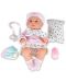 Кукла-бебе Moni - С розово халатче и аксесоари, 36 cm - 1t