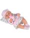 Кукла-бебе Moni - С розово халатче и аксесоари, 36 cm - 2t