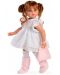 Кукла Asi - Сабрина с бяла рокля и розова чанта, 40 cm - 1t