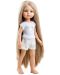 Кукла Paola Reina Amiga Pijama - Клара, с потниче с коронка и дълга коса, 32 cm - 1t