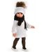 Кукла Asi - Сабрина с бяла рокля и черен шал, 40 cm - 1t