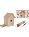 Дървен комплект Eichhorn - Къщичка за птици, за оцветяване - 2t
