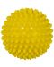 Масажна топка Maxima - 85 mm, плътна с бодлички, жълта - 1t