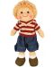 Мека кукла Bigjigs - Хари, с тениска и къси панаталонки, 28 cm  - 1t