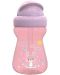 Мини спортна бутилка Lorelli Baby Care - Animals, 200 ml, розова - 1t