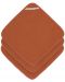 Муселинови кърпи Lassig - Cozy Care, 30 х 30 cm, 3 броя, оранжеви - 1t
