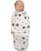 Муселинова антистрес пелена за новородено Sevi Baby - Сиви звезди - 3t
