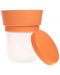 Неразливаща се чаша за снакс Mamacup - Оранжева, 400 ml - 1t