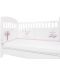 Обиколник за бебешко легло Kikka Boo - с дунапрен, 210 cm, Pink Bunny  - 1t