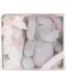 Одеяло с играчка Cangaroo -Elephant, pink, 90 x 75 cm  - 2t
