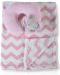 Одеяло с възглавница Cangaroo - Sammy, 90 x 75 cm, розово - 2t