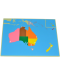 Пъзел Монтесори Smart Baby - Карта на Океания, 9 части - 1t