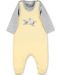 Памучен бебешки гащеризон с блузка Sterntaler - Жълто пате, 50 cm, 0-2 месеца - 1t