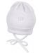 Памучна плетена детска шапка Sterntaler - 43 cm, 5-6 месеца, бяла - 1t