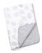 Памучно одеяло Doomoo Dream, Leaves Grey, 75 x 100 cm - 1t