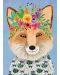 Пъзел Heye от 1000 части - Дружелюбна лисица с цветя - 2t