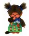 Плюшена играчка Monchhichi - Маймунка Camping Dress Girl, 20 cm - 1t