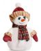 Плюшена играчка Амек Тойс - Снежко с червена шапка и шал, 23 cm - 1t
