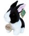Плюшена играчка Rappa Еко приятели - Зайче, бяло и черно, 16 сm - 1t