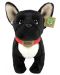 Плюшена играчка Rappa Еко приятели - Куче Френски булдог, стоящ, черен, 30 cm - 2t