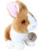 Плюшена играчка Rappa Еко приятели - Зайче, бяло и кафяво, 16 сm - 1t