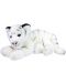 Плюшена играчка Rappa Еко приятели - Бял тигър, лежащ, 36 cm - 2t