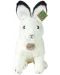 Плюшена играчка Rappa Еко приятели - Бял заек, седящ, 30 cm - 3t