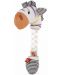 Плюшена бебешка дрънкалка Амек Тойс - Зебра, 23 cm - 1t