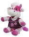 Плюшена играчка Амек Тойс - Розова кравичка с блузка, 25 сm - 1t