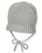 Плетена шапка с поларена подплата Sterntaler - 47 cm,  9-12 месеца, сива - 1t