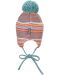 Плетена бебешка шапка Sterntaler - На райе, 49 cm, 12-18 месеца, пастел - 2t