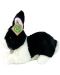 Плюшена играчка Rappa Еко приятели - Черно-бяло зайче, стоящо, 25 cm - 3t