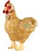 Плюшена играчка Rappa Еко приятели - Домашна кокошка с яйце, 33 cm - 1t