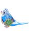 Плюшена играчка Rappa Еко приятели - Вълнист папагал, със звук, зелен, 11 cm - 1t