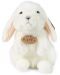 Плюшена играчка Rappa Еко приятели - Бяло зайче, 18 cm - 3t