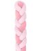 Плетен плюшен обиколник KikkaBoo - 3 плитки, 210 cm, Pink - 1t