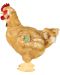 Плюшена играчка Rappa Еко приятели - Домашна кокошка с яйце, 33 cm - 3t